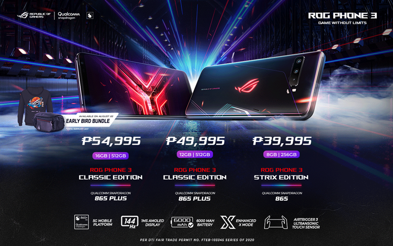 Get Ready To #GAMEWITHOUTLIMITS As ROG Phone 3 Launches August 22