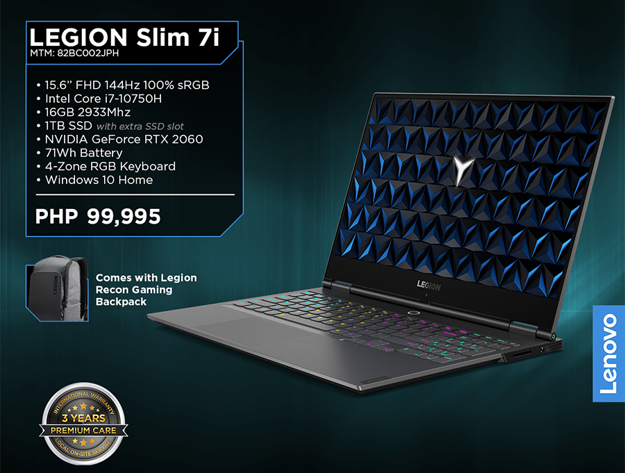 Lenovo Legion Slim 7i – Specs & Pricing