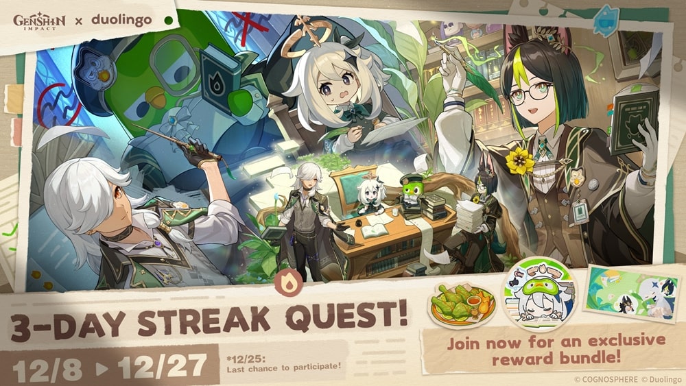 Genshin Impact Duolingo Collab Mechanics Date