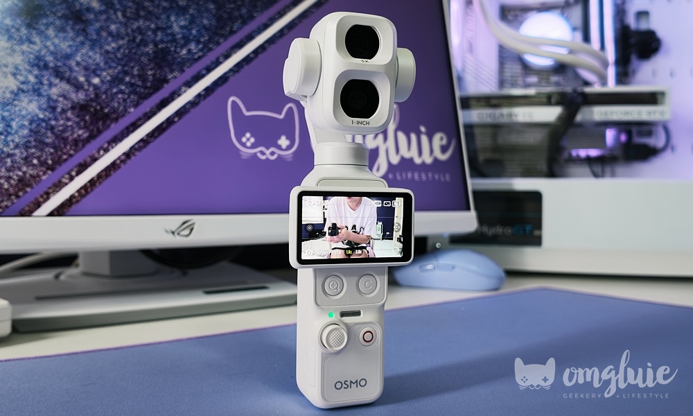 DJI Osmo Pocket 4P Pearl White Rotated Screen