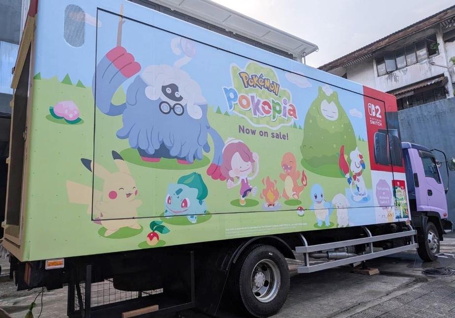 Pokemon Pokopia LED pop-up truck on tour in Metro Manila